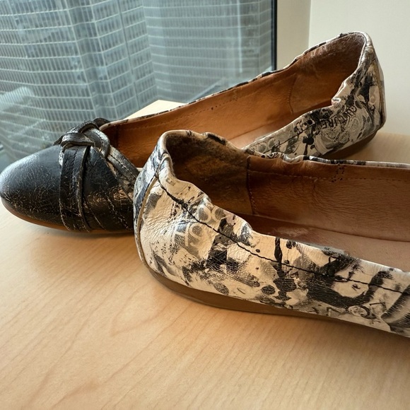 Arnold Churgin size 9.5 (40) EUC film noir almost comic pattern flats - Picture 5 of 12